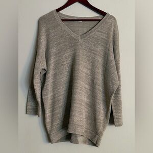 Brunello Cucinelli | Taupe Linen Oversized Swearer | XL